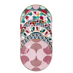 La Double J dessert plate set of 6 ‘slinky’